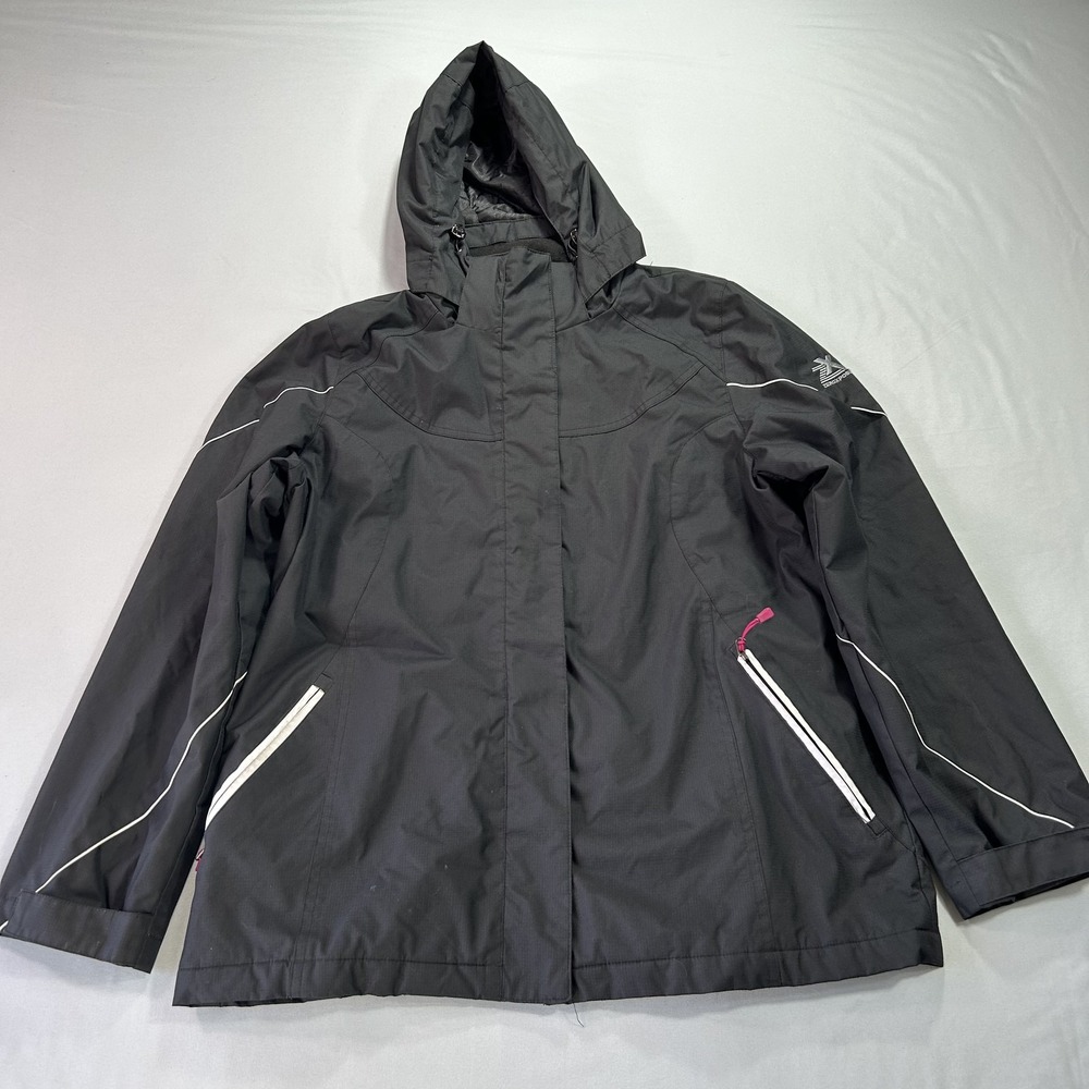 ZeroXposur Jacket Womens Large Black‎ Hooded Quilted Lined Waterproof Coat